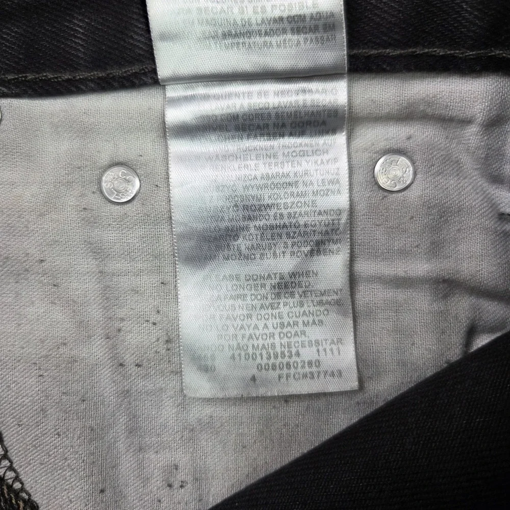 Levis 505 Cut Off Shorts Mens 30 Gray Acid Wash Distressed Raw Hem Y2K‎ Grunge